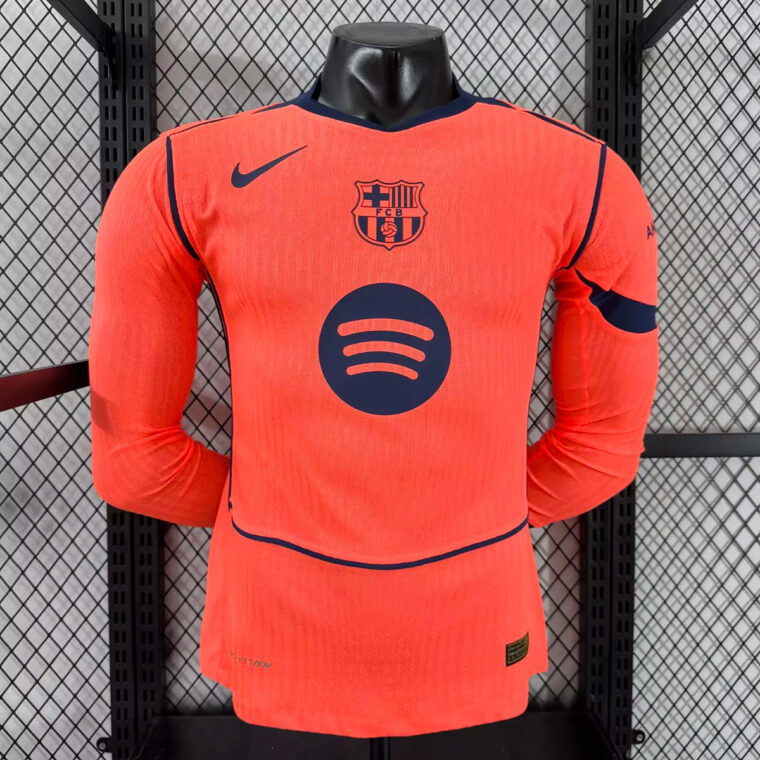 25-26 Barcelona Third Long Sleeve Player Version Soccer Jersey
