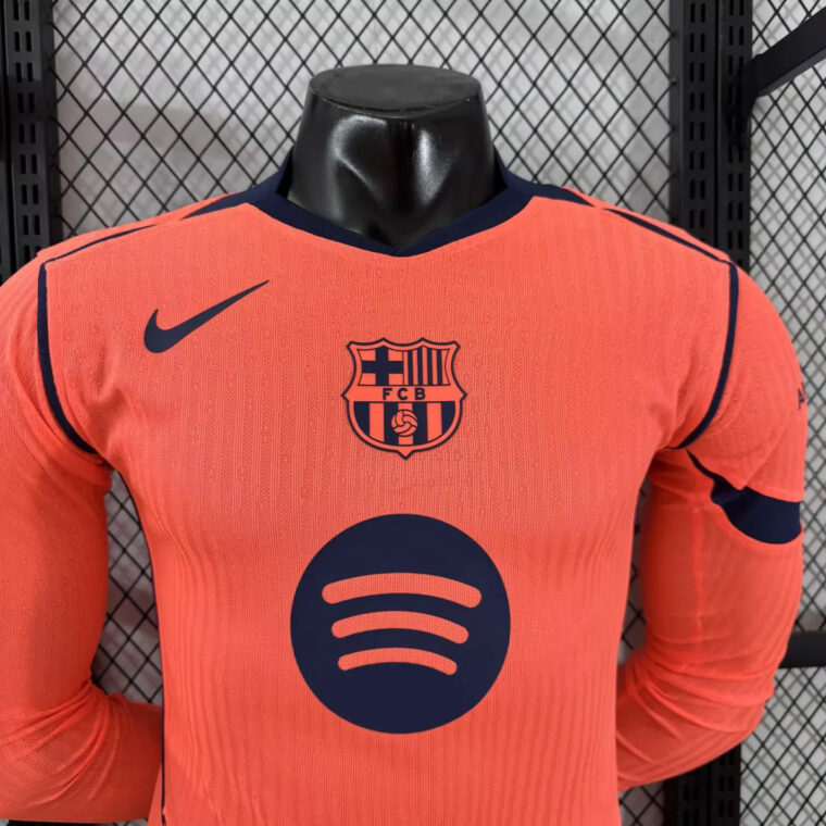 25_26 Barcelona Third Long Sleeve Player Version Soccer Jersey 3
