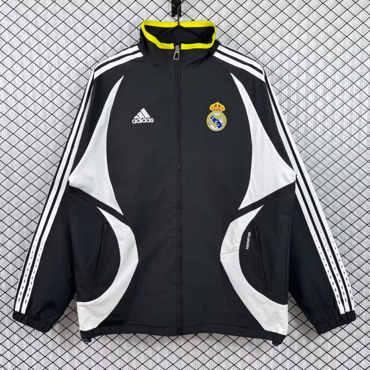 06-07 Real Madrid Black White Windbreaker