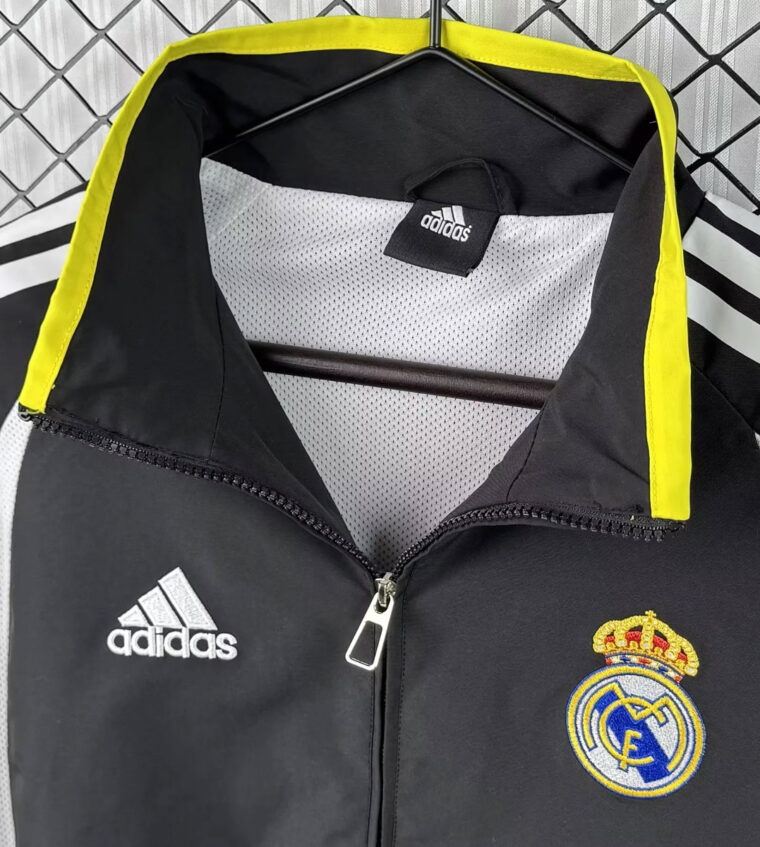 06_07 Real Madrid Black White Windbreaker 5