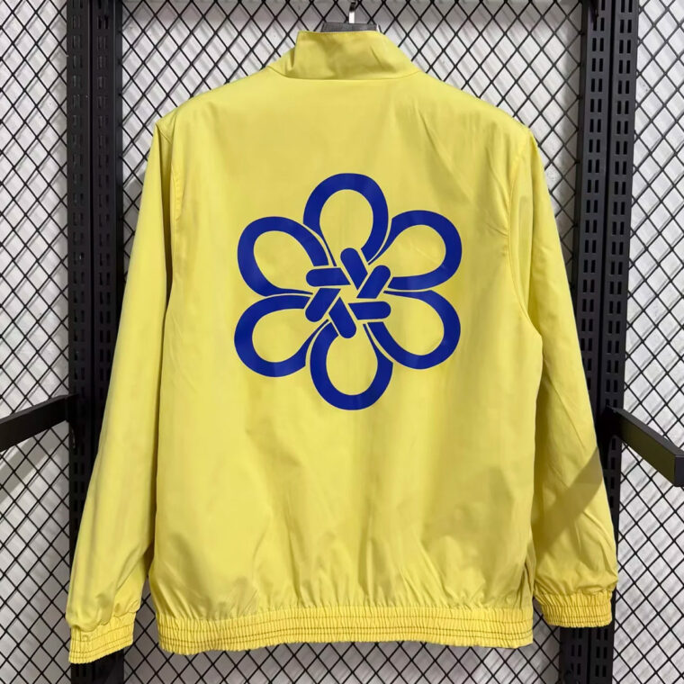 2026 Real Madrid Cultural Story Reversible Yellow Blue Jacket 2