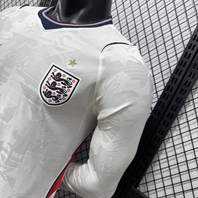 2026 England Home Long Sleeve Player Version Soccer Jersey 11