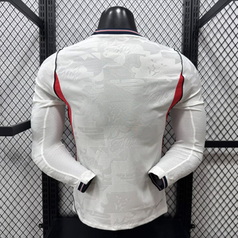 2026 England Home Long Sleeve Player Version Soccer Jersey 2