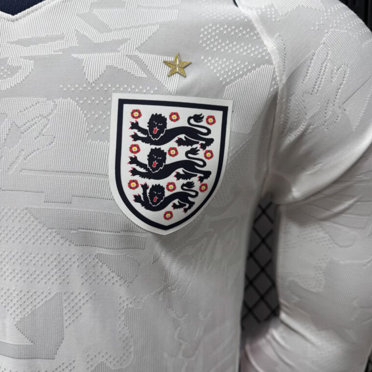 2026 England Home Long Sleeve Player Version Soccer Jersey 5