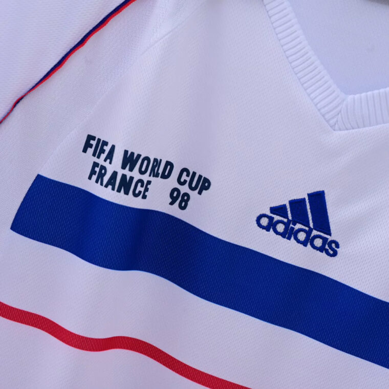 1998 France Away Long Sleeve Retro Soccer Jersey 4