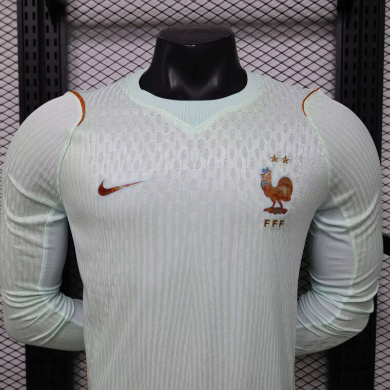 2026 France Away Player Version Long Sleeve Soccer Jersey 3