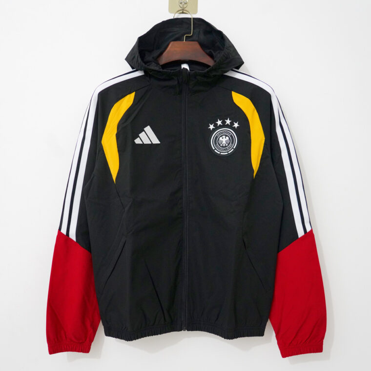 2026 Germany Black With Caps Windbreaker