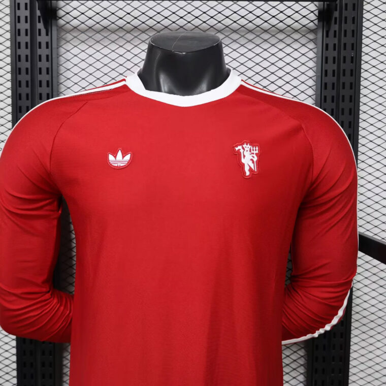 26_27 Manchester United x Adidas Originals Red Long Sleeve Soccer Jersey 3